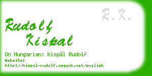 rudolf kispal business card