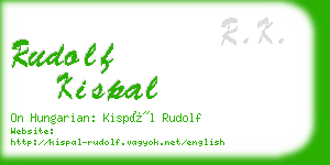 rudolf kispal business card